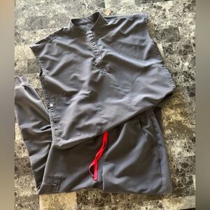 Figs Gray Scrubs Set with Rafaela Top